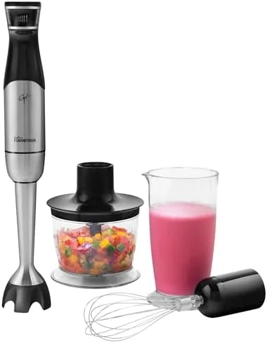 guy fieris flavortown immersion blender with dynamicshaft technology 400w one hand speed control perfect for soups sauces smoothies baby food more hand blender electric whisk